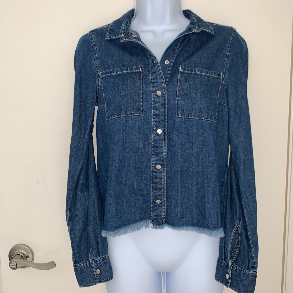 H&M Denim Long Sleeve Button Down Shirt